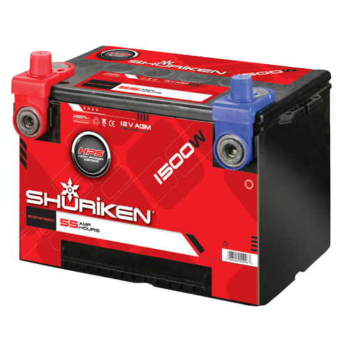 Shuriken 1500W / 60 AMP HOURS / 785 CRANK AMPS Compact Size AGM Battery