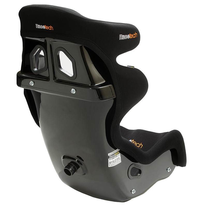 Evasive Motorsports: Racetech RT4119WTHR Racing Seat (FIA / Head Restraint)  - Fiberglass / Wide and Tall Size / Black Fabric