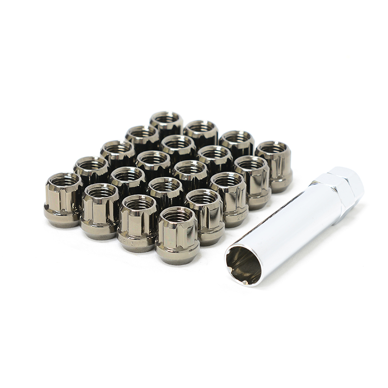 Evasive Motorsports: Muteki Classic Lug Nuts - Chrome Titanium (Open Ended)  - 12x1.25