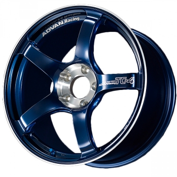 Advan TC-4 Special Edition Wheel - 18x8.5 / Offset +45 / 5x114.3 (Racing Indigo Blue & Diamond Cut)