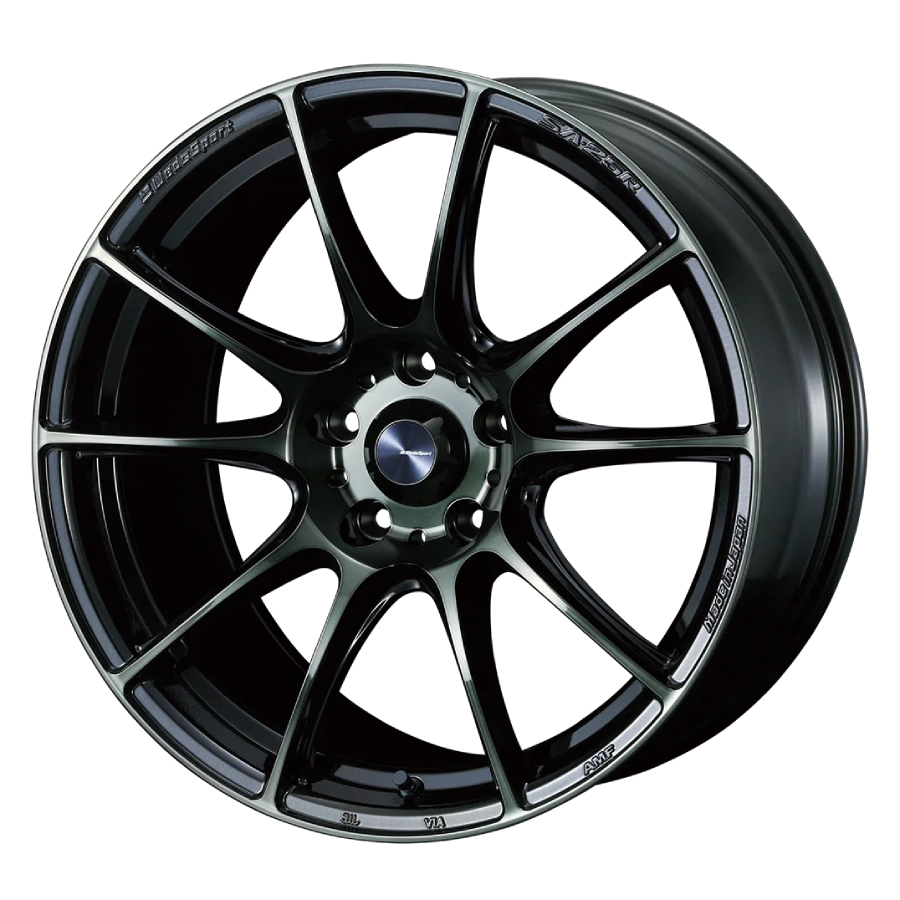 Evasive Motorsports: WedsSport SA-25R Wheel - 17x7.0 / Offset +50 / 4x100  (Weds Black Clear)