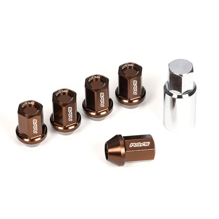 Evasive Motorsports: Rays L37 Dura-Nut Straight Type 6-Hole Lug & Wheel  Lock Set - Set of 24 / Bronze / 12x1.50