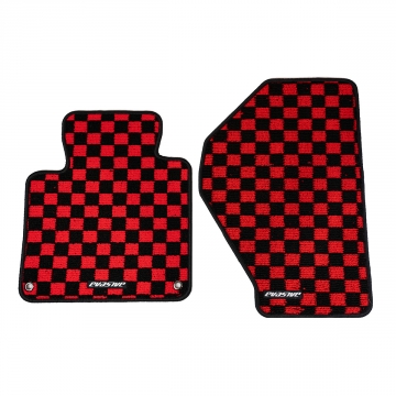 Evasive Motorsports Checkered Floor Mats (Red / Black) - Honda S2000 (LHD) 00-09