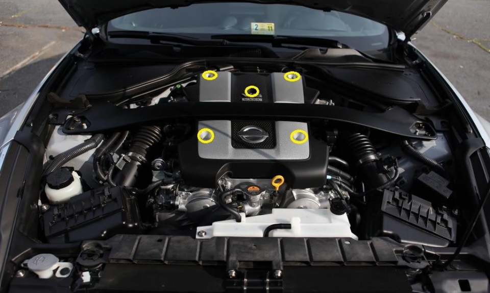 370z engine without engine cover