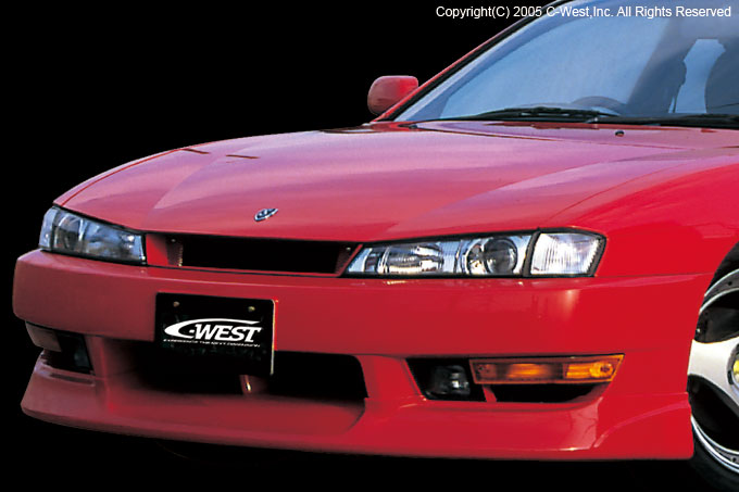 Evasive Motorsports C West Front Half Spoiler Kouki Pfrp For Jdm S14 Bumper Nissan 240sx S14 1997 1998