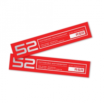 Fifteen52 Holeshot RSR Wheel Lip Decal (Set of 4) - Red