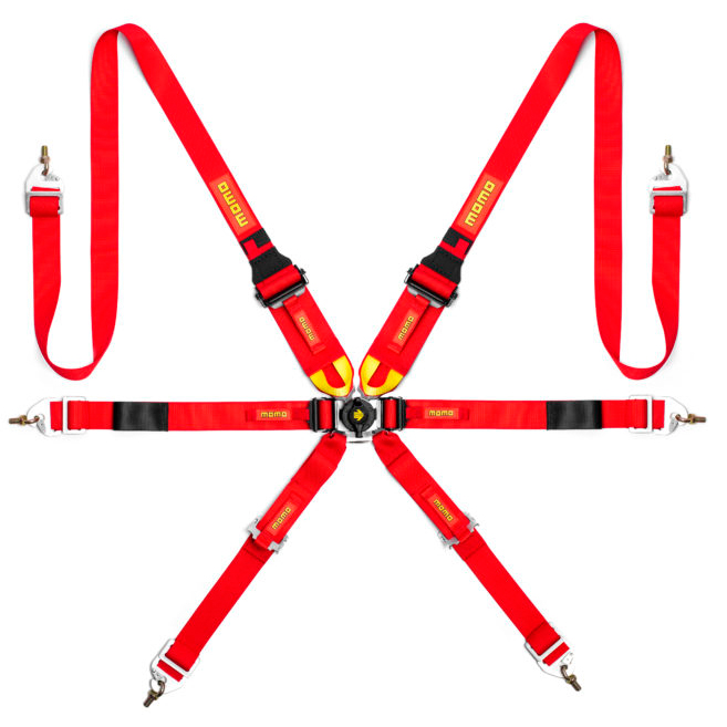 Evasive Motorsports: Momo Racing SR6 6-Point Harness - Red