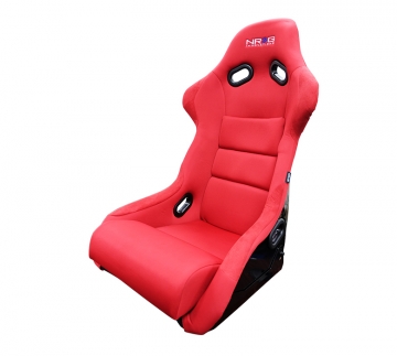 NRG FRP Bucket Seat Red Cloth (Large / Single Seat)