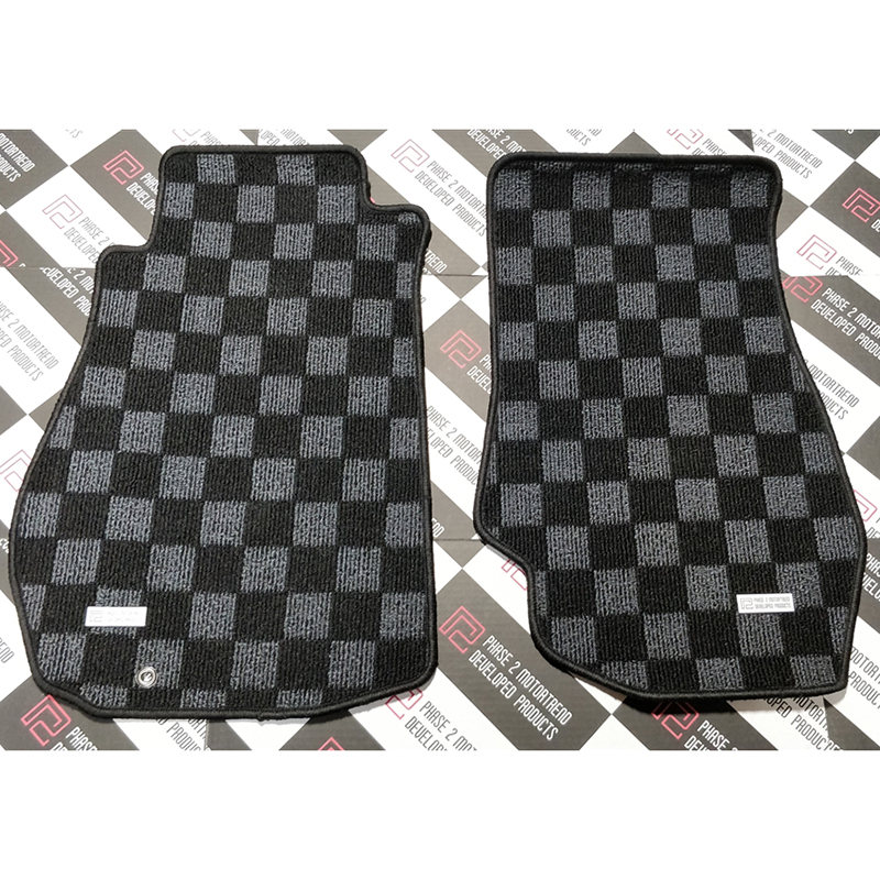 Evasive Motorsports: Phase 2 Motortrend Checkered Race Floor Mats (Dark  Grey) - Honda S2000 AP2 04-09